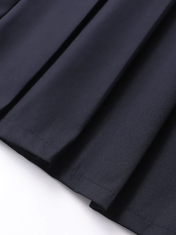 A-Line High Waisted Pleated Solid Color Split-Joint Skirts Bottoms - Image 21
