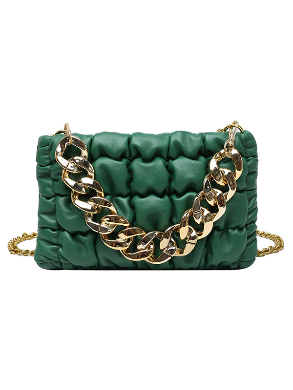 Chains Plaid Solid Color Crossbody Bags - Image 18
