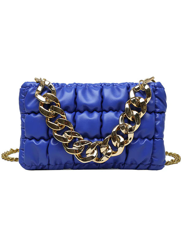 Chains Plaid Solid Color Crossbody Bags - Image 23