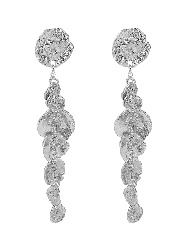 Geometric Solid Color Tasseled Earrings Accessories - Image 6