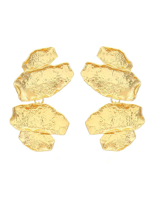 Irregularity Chains Shiny Earrings Accessories - Image 2