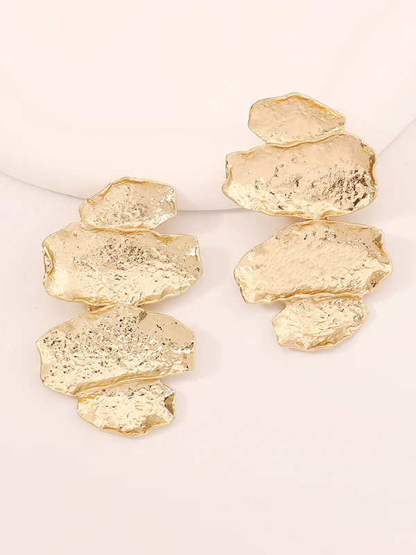 Irregularity Chains Shiny Earrings Accessories - Image 3