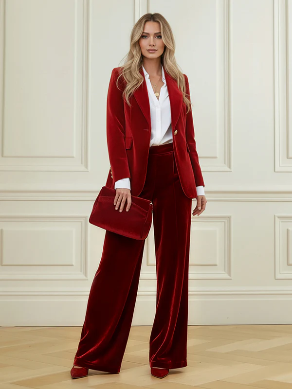 Loose Wide Leg Solid Color Pants - Image 3