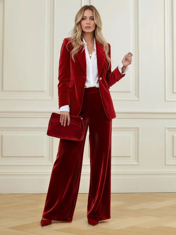Loose Wide Leg Solid Color Pants - Image 5